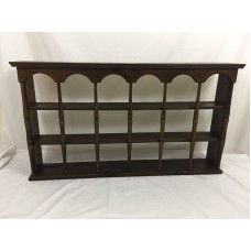 VTG Large Curio Wall Display Shelf 3 Tier Spindle 36” Wide X 20” High X 5” Deep   332621242816